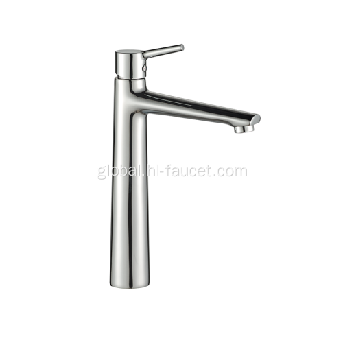 China New Design Long Single Handle Brass Basin Faucet Supplier